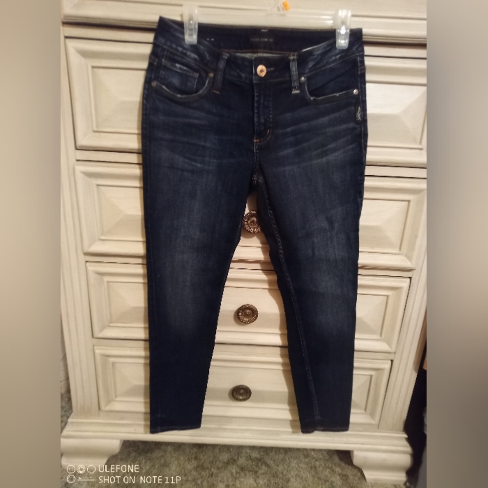 Women's silver suki skinny jeans nwot 29 x 27 fit like 28